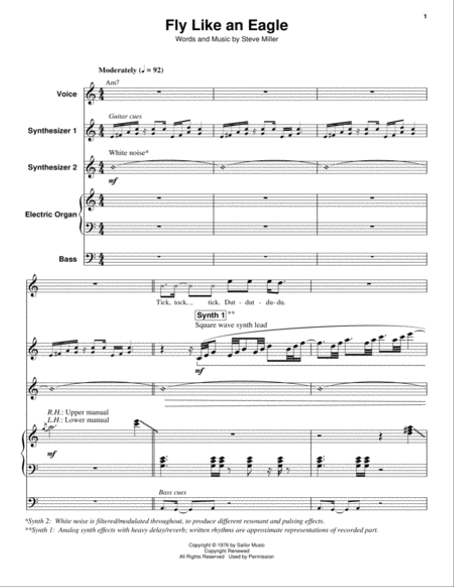 Fly Like An Eagle Piano scores gallery preview page 1