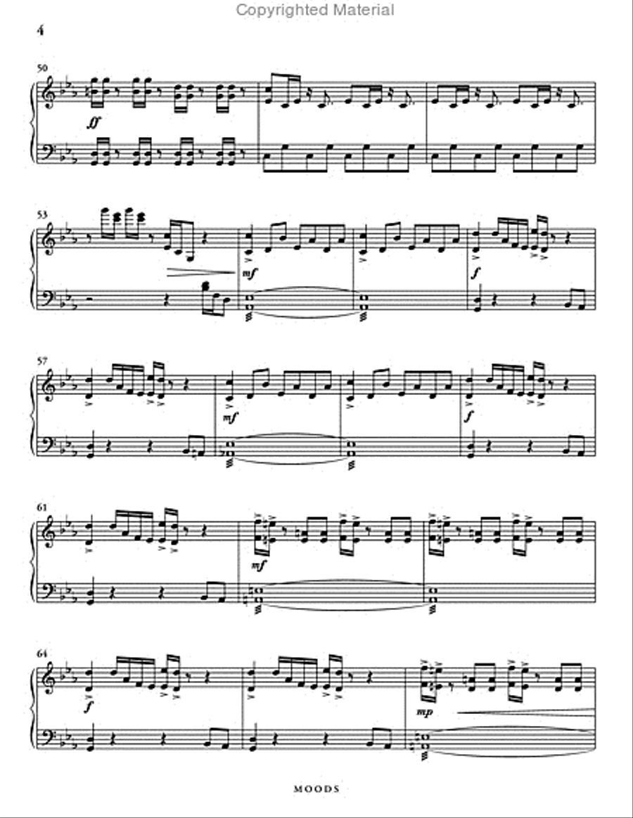 Moods for Solo Marimba Percussion Ensemble scores gallery preview page 5