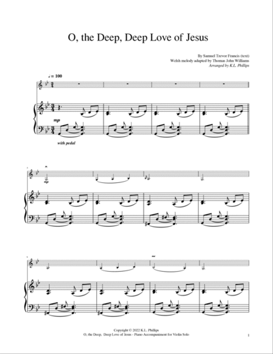 Violin Solos for Lent and Easter - 9 Hymns Arranged for Solo Violin with Piano Accompaniment image number null