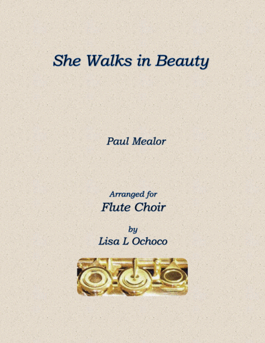 She Walks In Beauty for Flute Choir image number null