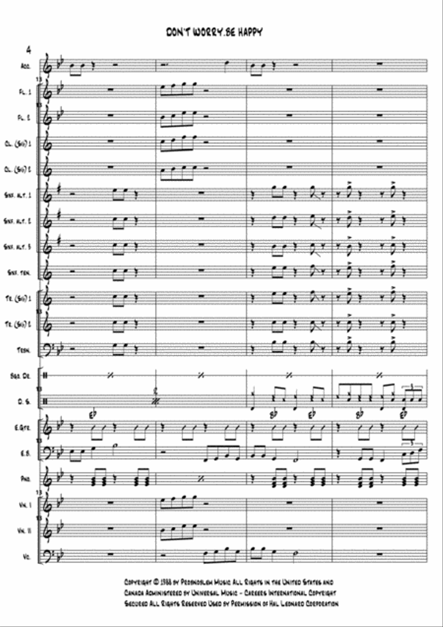 Don't Worry, Be Happy Large Ensemble scores gallery preview page 5