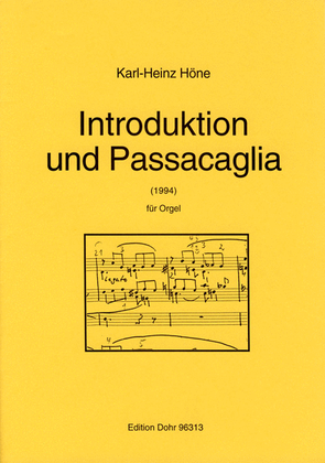 Introduktion und Passacaglia für Orgel (1994)
