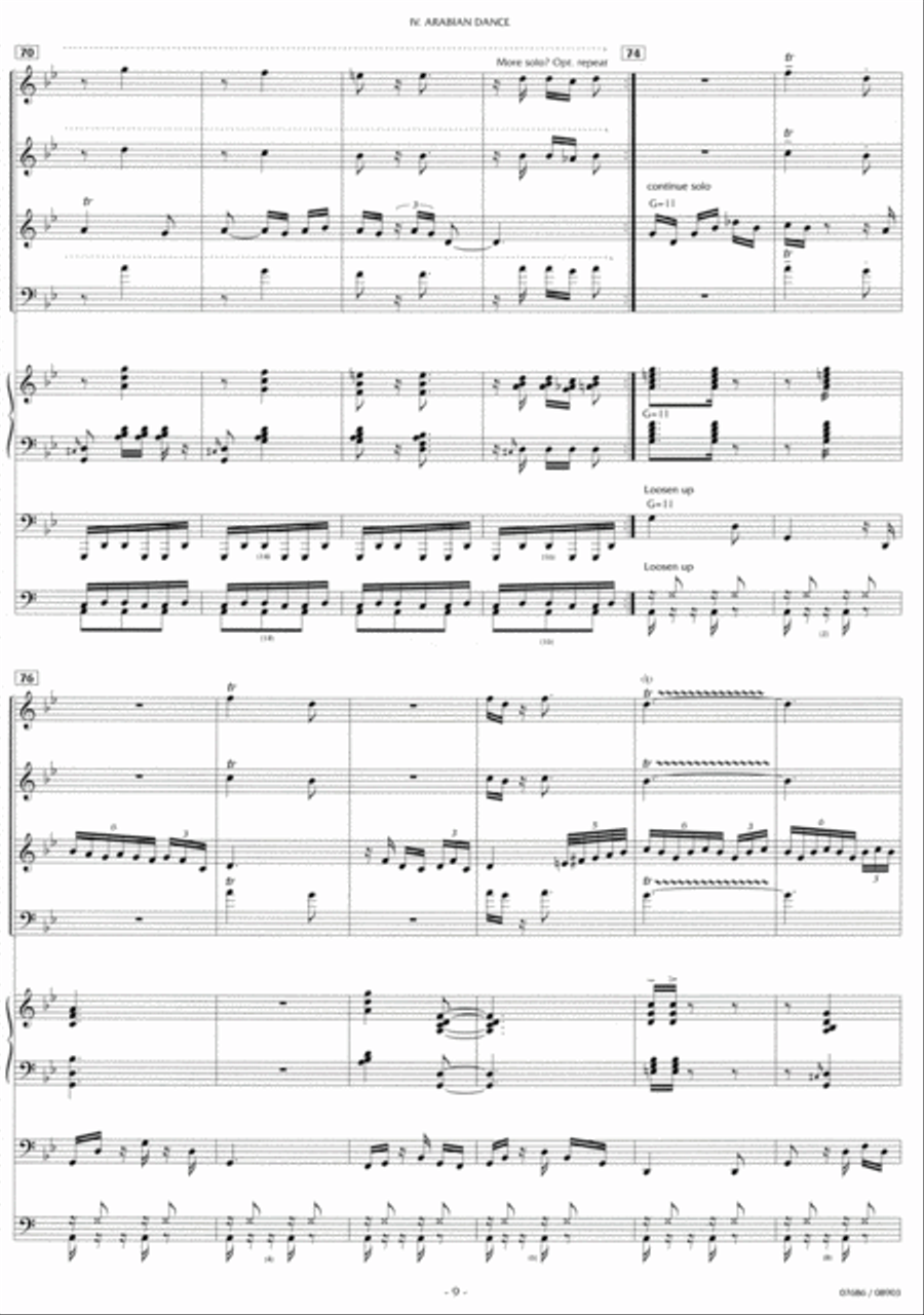 Nutcracker Suite, Part IV -- Arabian Dance Small Ensemble scores gallery preview page 5