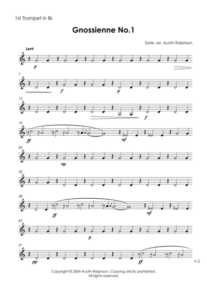 Gnossienne No.1 (Erik Satie) - brass quintet image number null