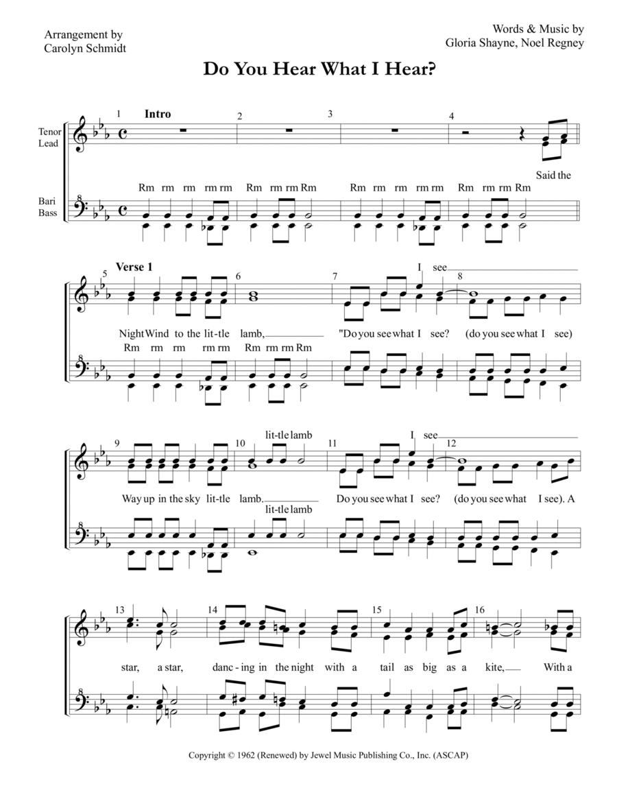 Do You Hear What I Hear Do You Hear What I Hear SSAA scores gallery preview page 1