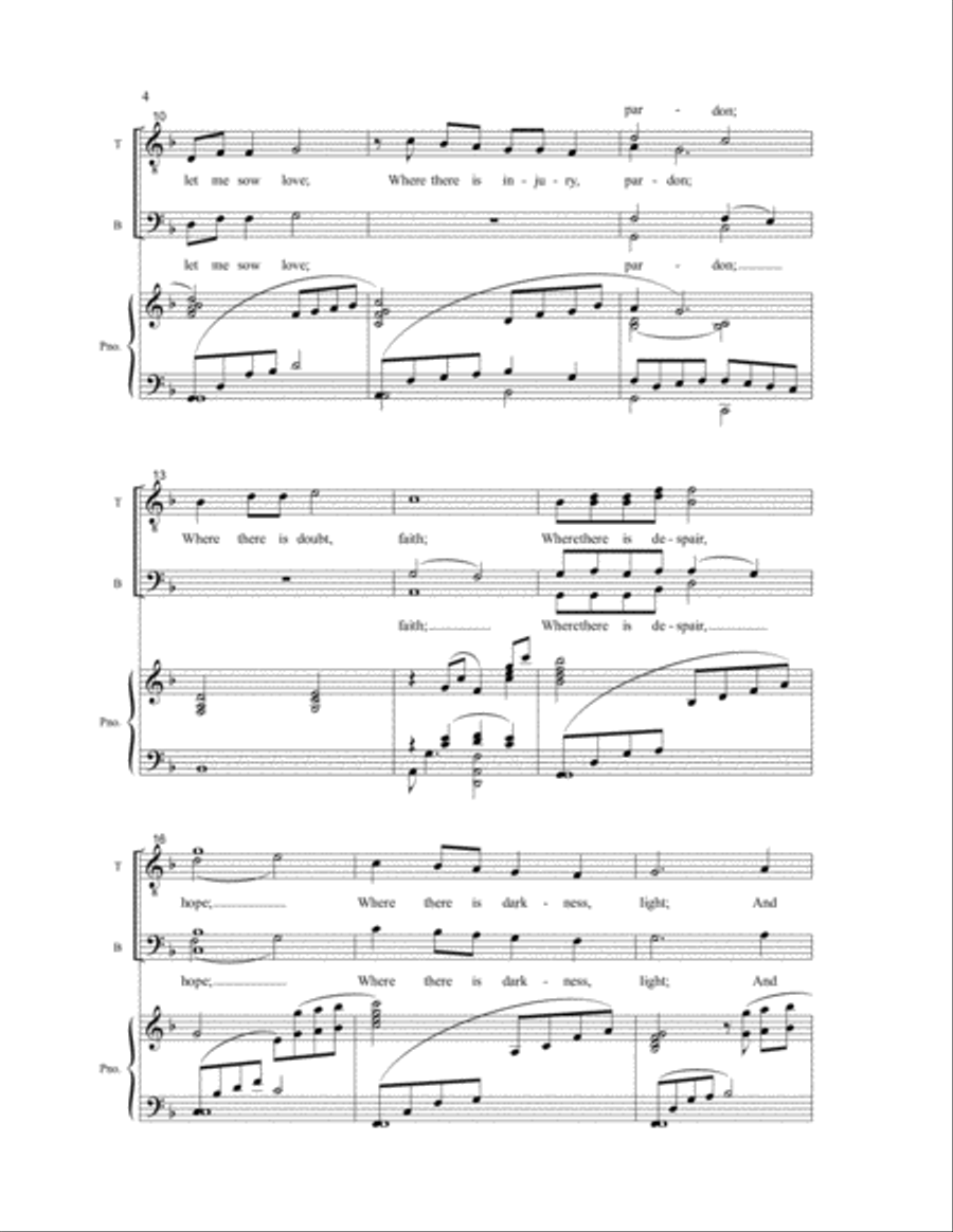 Prayer for Peace TTBB scores gallery preview page 3