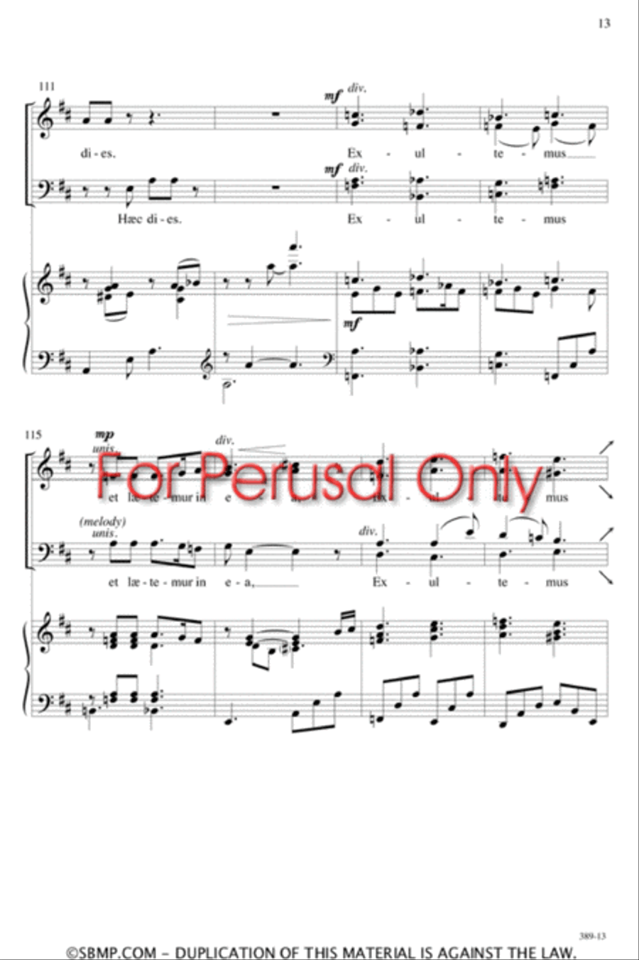 Haec Dies - SATB Octavo 4-Part scores gallery preview page 12