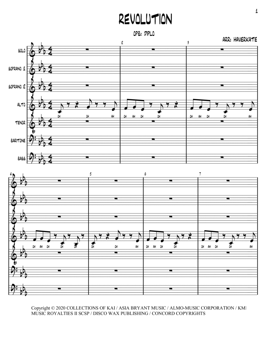 Revolution Revolution 4-Part scores gallery preview page 1