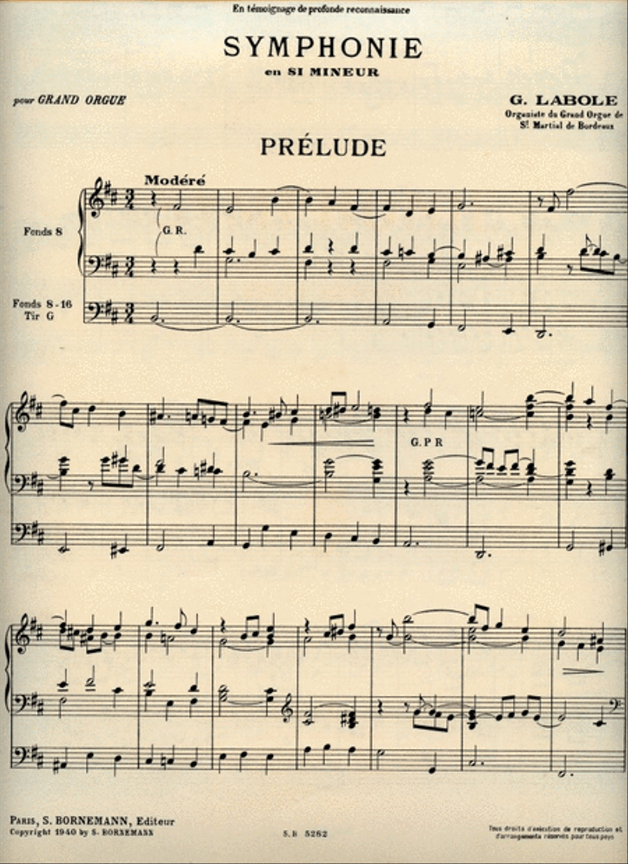Symphonie In B Minor (organ) Organ scores gallery preview page 2