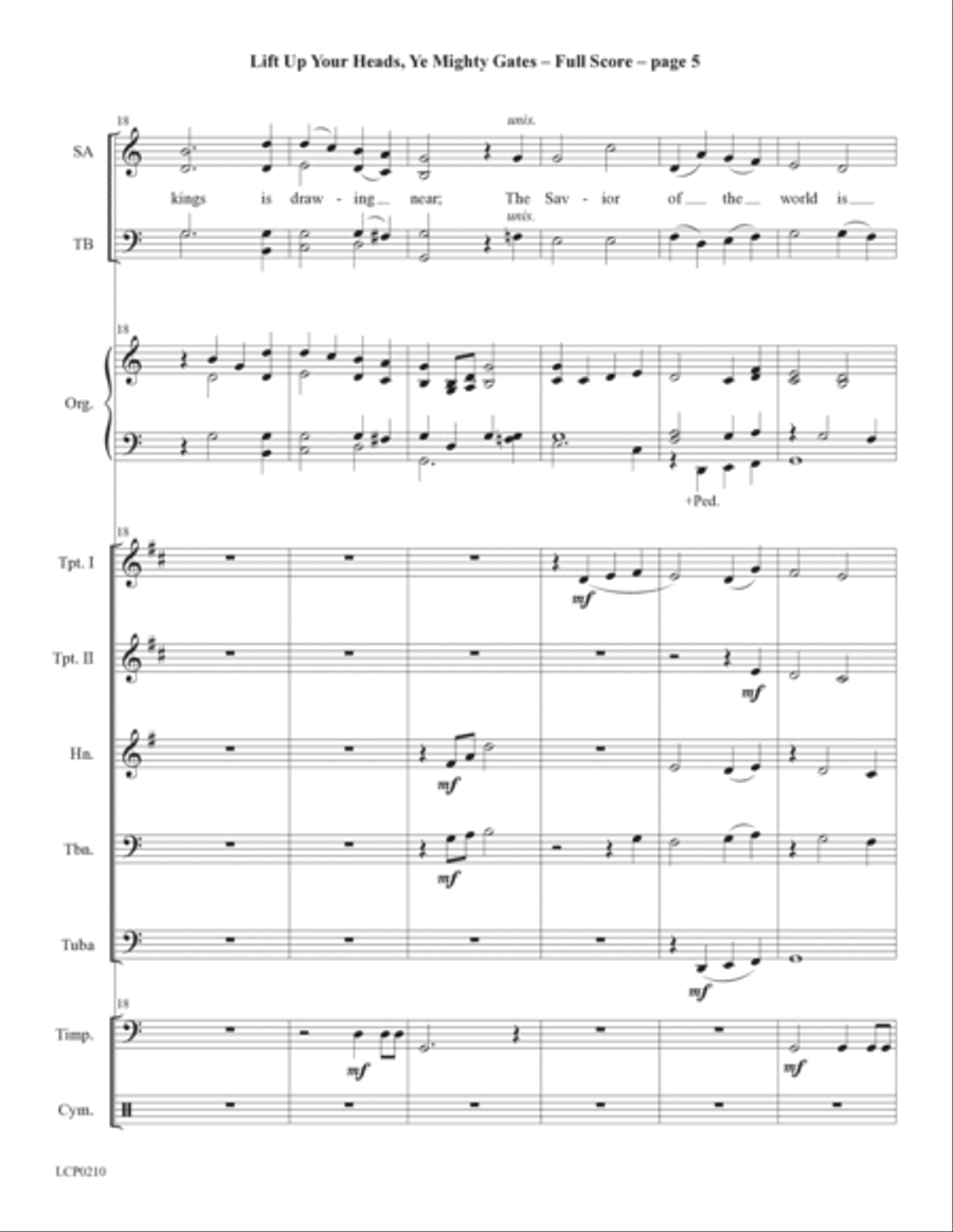 Lift Up Your Heads, Ye Mighty Gates Horn scores gallery preview page 5