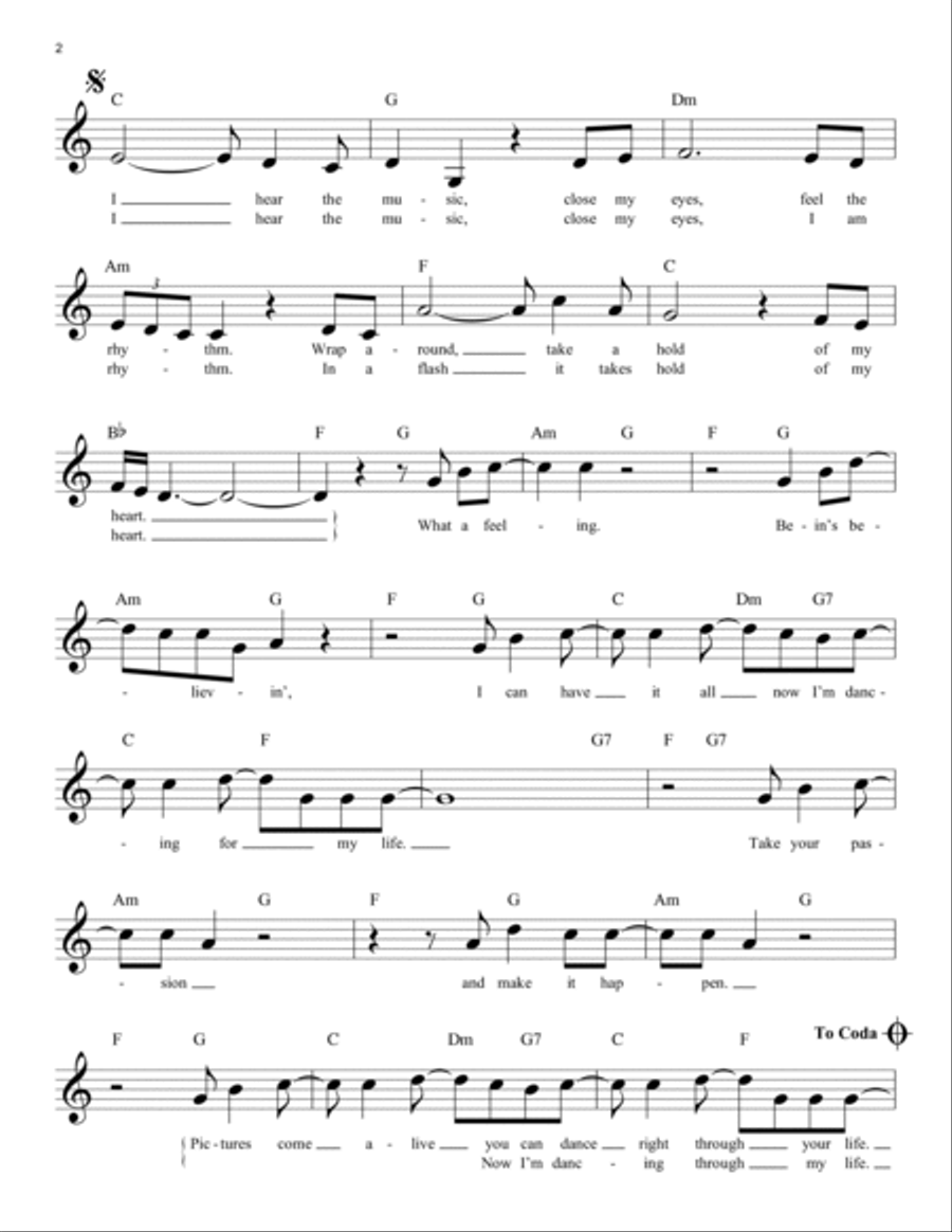 Flashdance...What A Feeling Piano scores gallery preview page 2