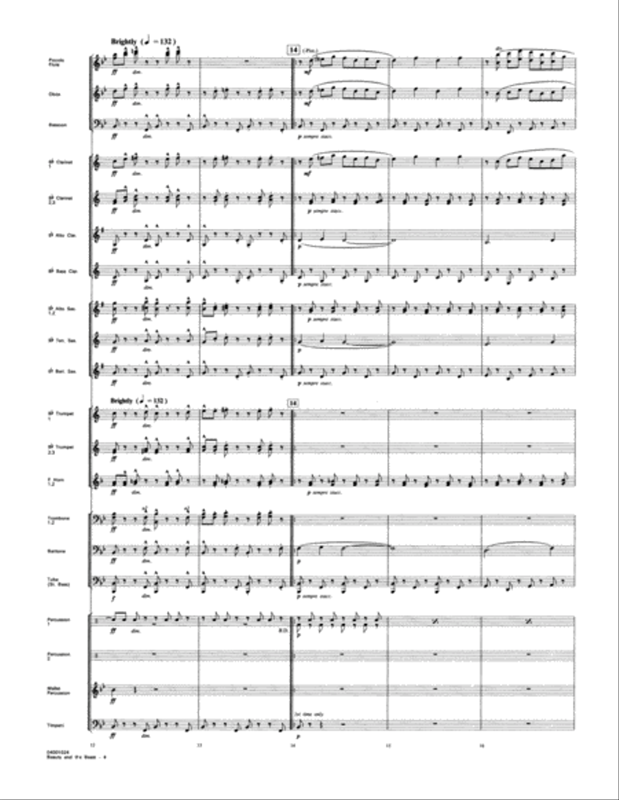 Beauty and the Beast (Medley) - Full Score Concert Band scores gallery preview page 4