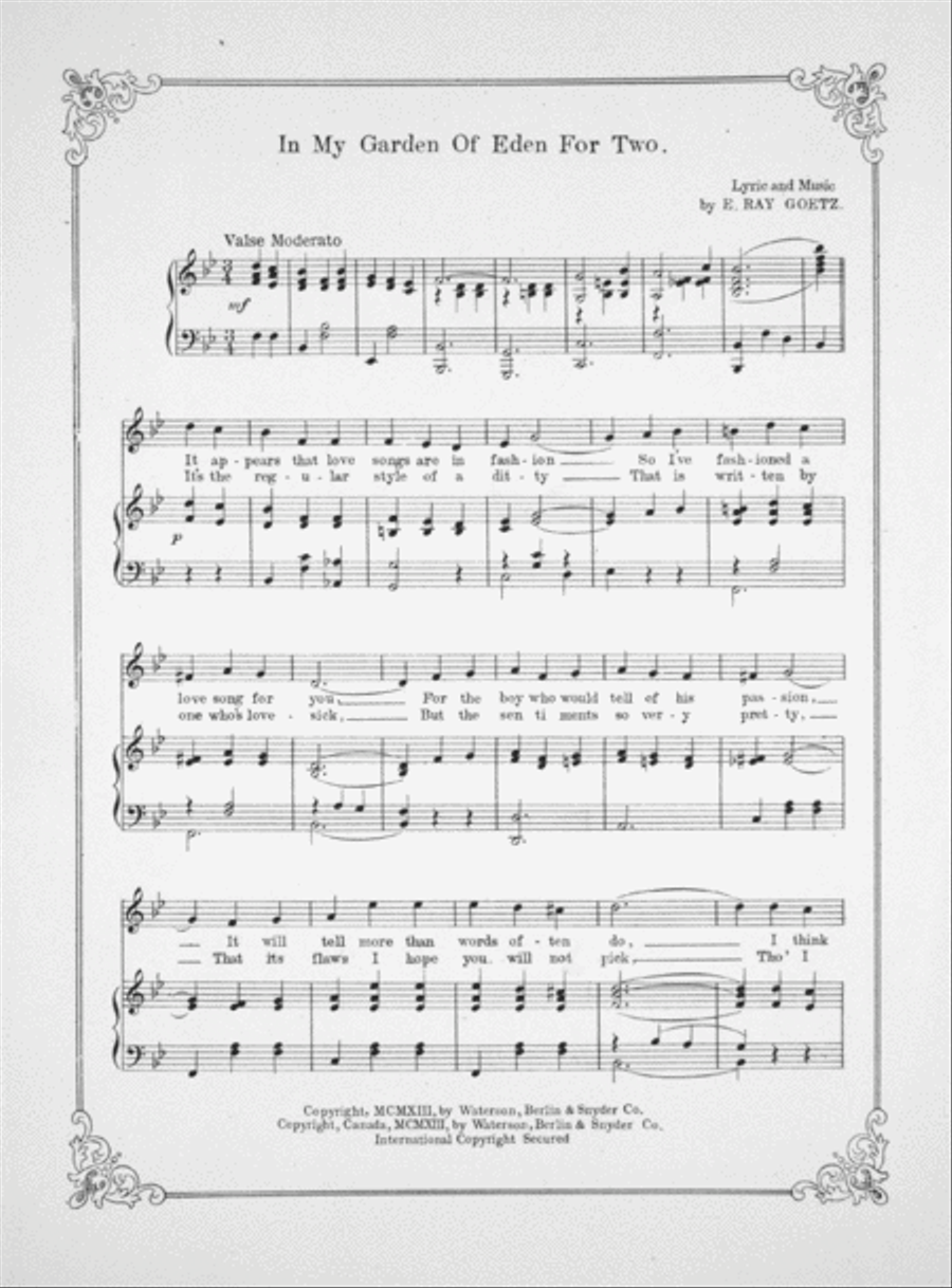 In My Garden of Eden For Two Voice scores gallery preview page 2