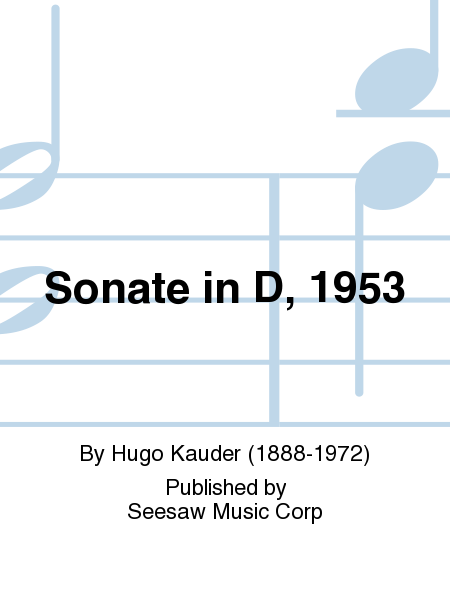 Sonate in D, 1953