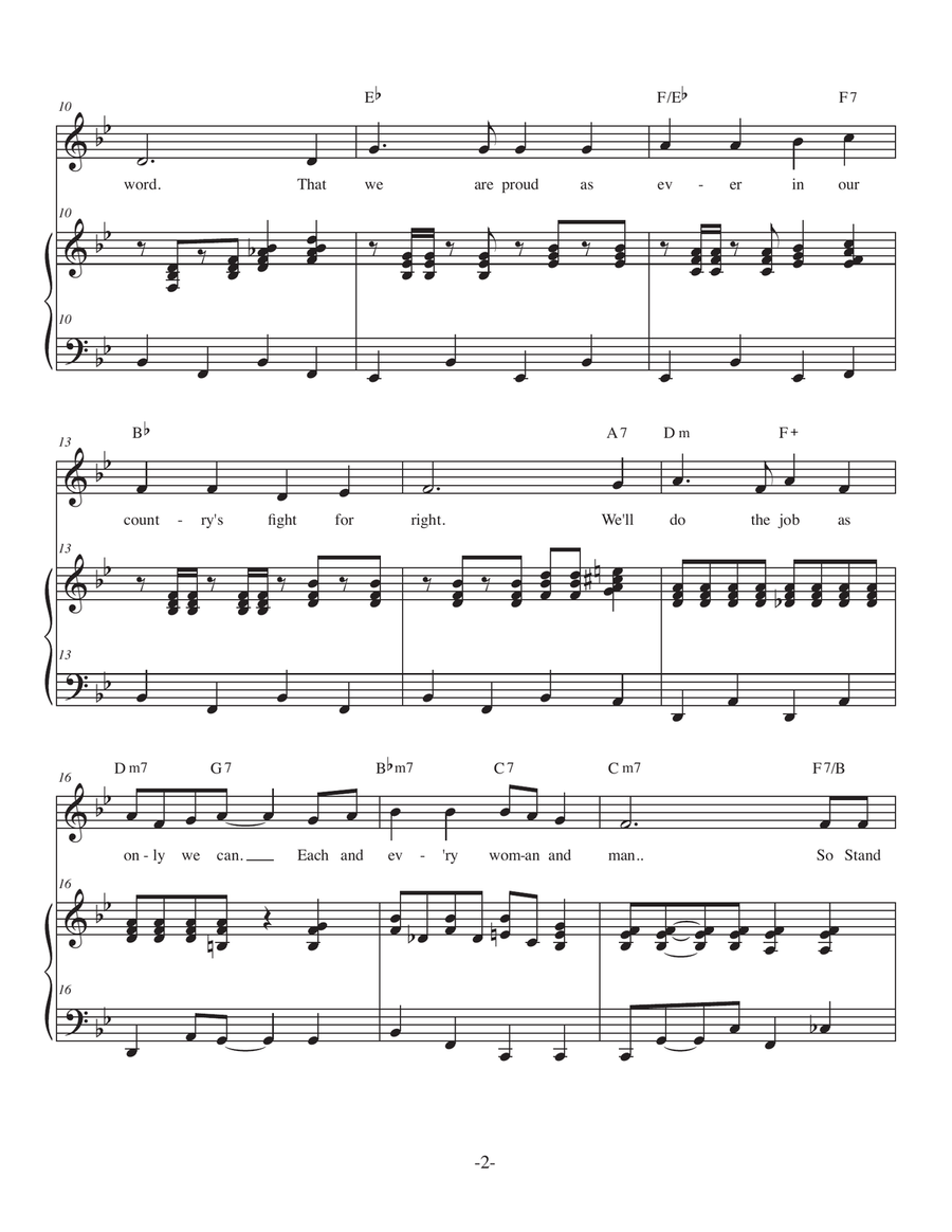 Stand Up For America Stand Up For America Piano, Vocal scores gallery preview page 2