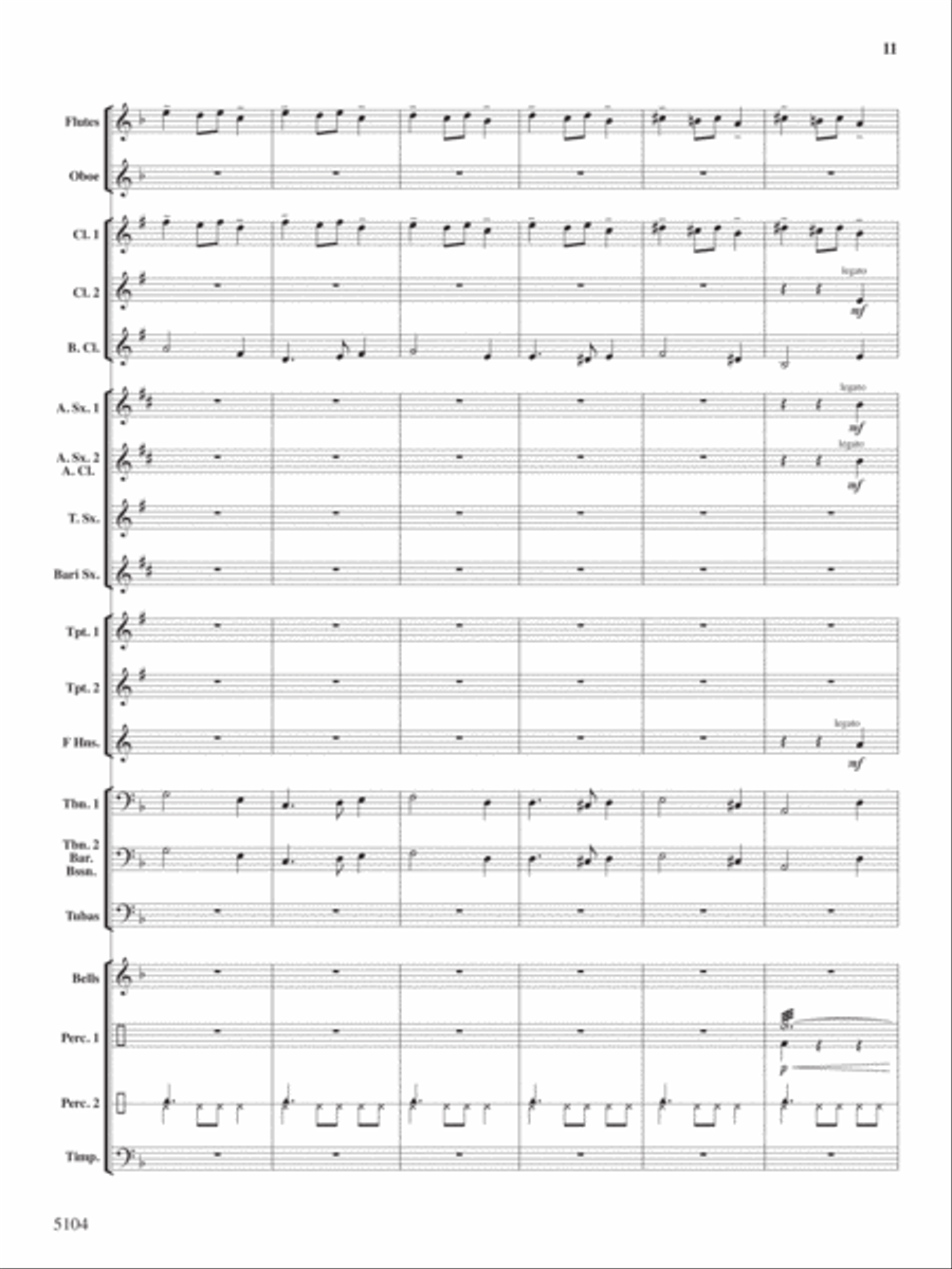 A Christmas Fantasy in 3/4 Time Concert Band scores gallery preview page 10