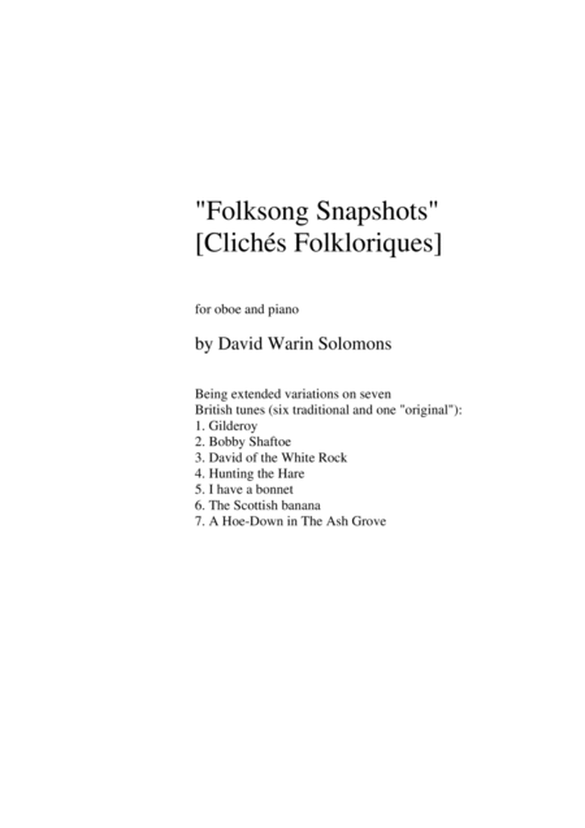 Folk Song Snapshots for Oboe and Piano image number null