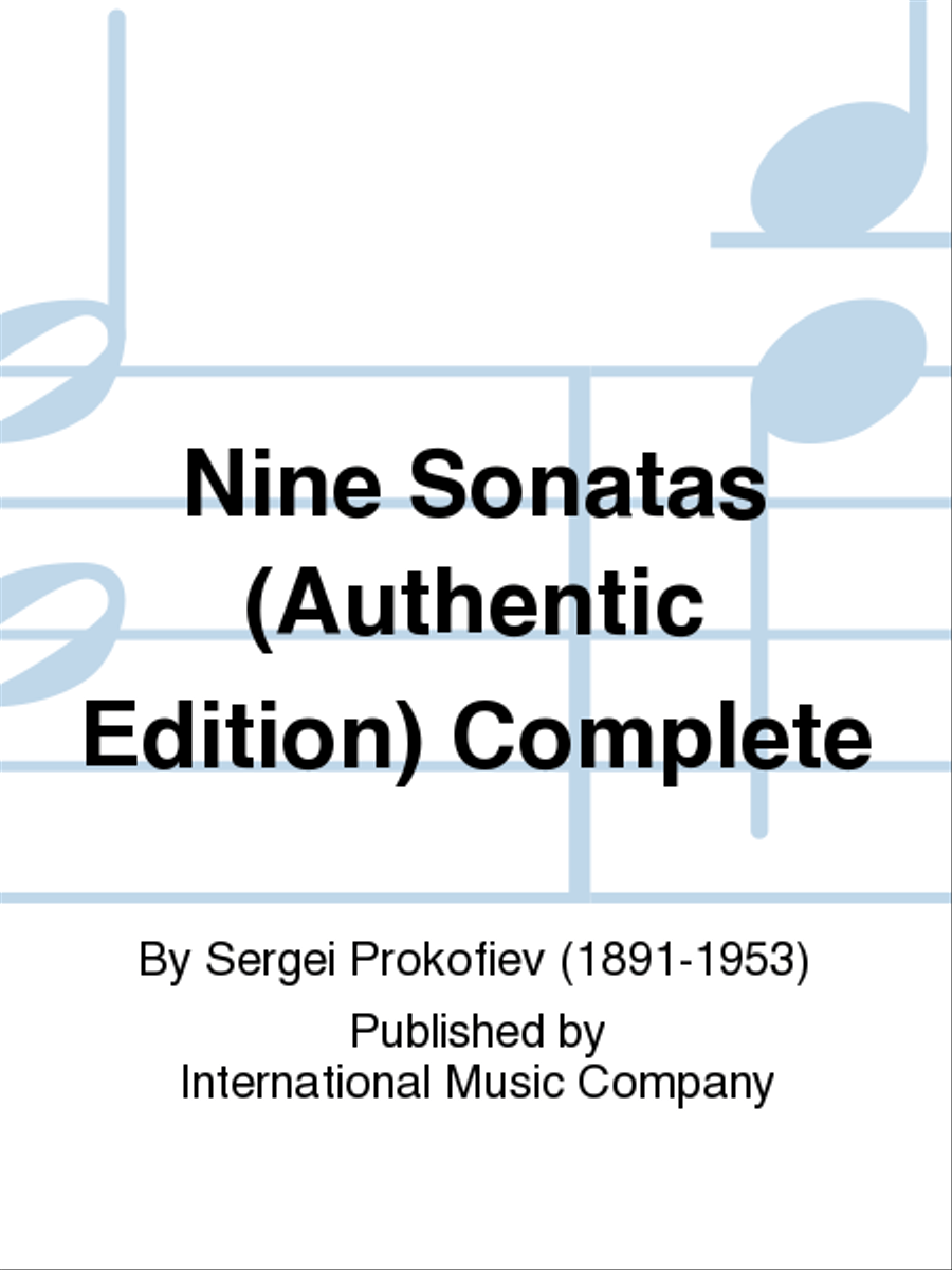 Nine Sonatas (Authentic Edition) Complete Piano Solo scores gallery preview page 1
