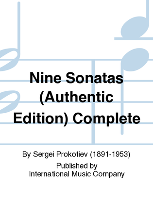 Book cover for Nine Sonatas (Authentic Edition) Complete