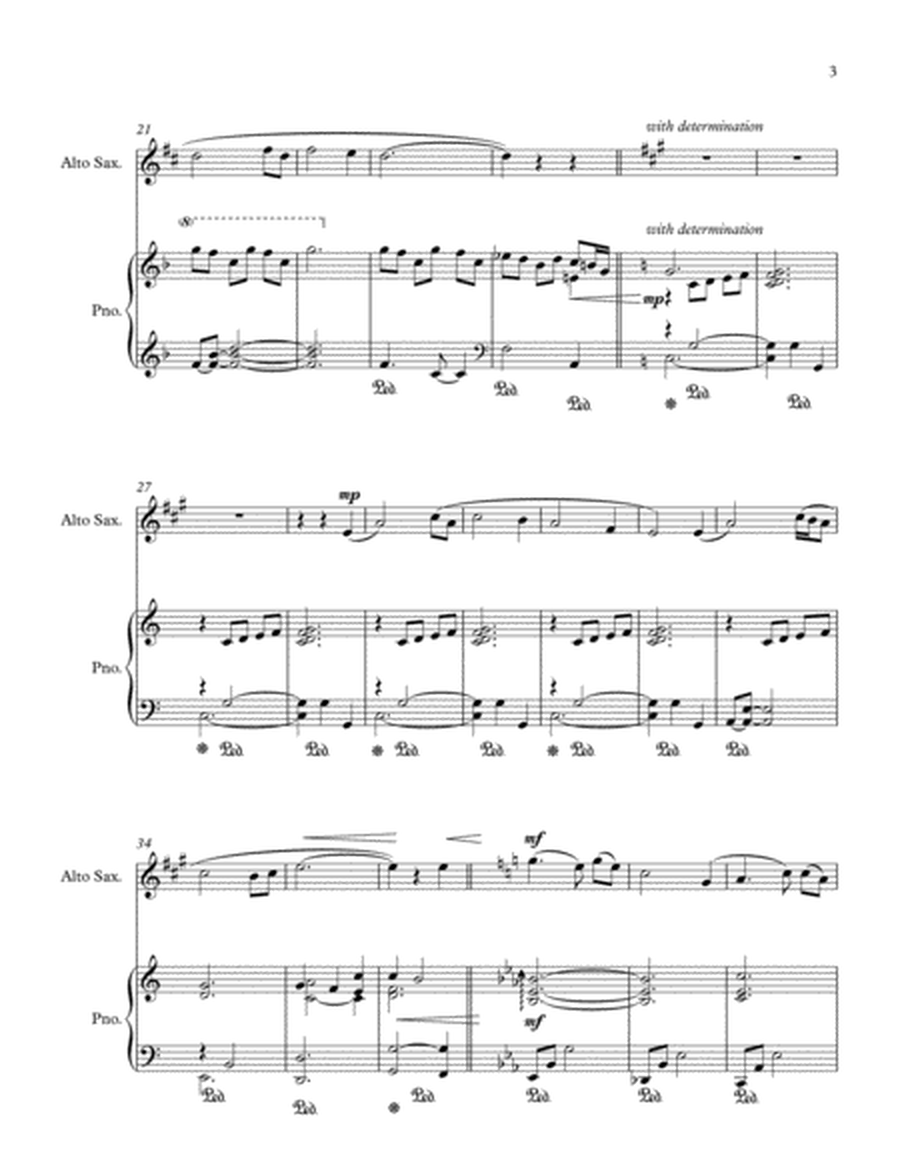 Amazing Grace (alto saxophone solo and piano) - Score & parts image number null