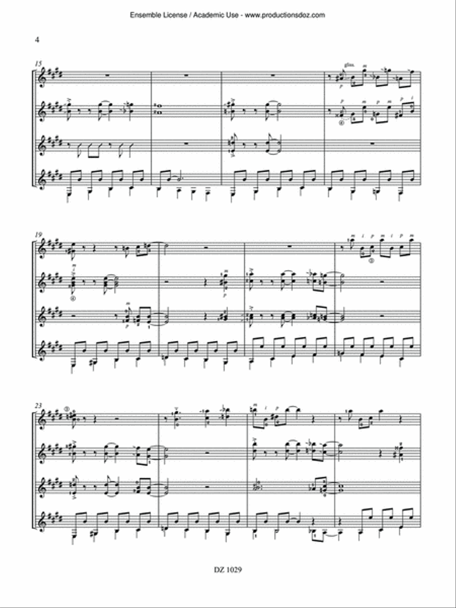 Macadam boogie Guitar Ensemble scores gallery preview page 4