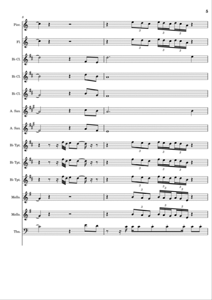 Heartbreak Anniversary Marching Band scores gallery preview page 5