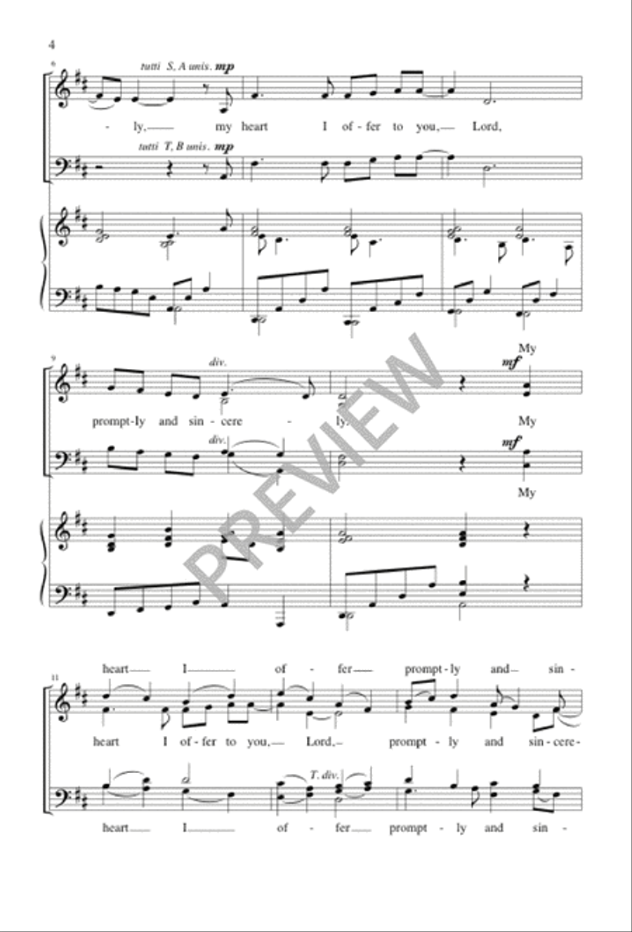 My Heart I Offer to You, Lord Divisi scores gallery preview page 4