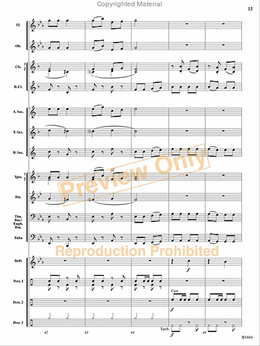 Tango Bells Concert Band scores gallery preview page 25