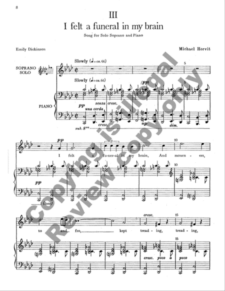 Three Songs of Elegy High Voice scores gallery preview page 7