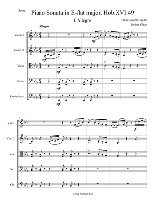 Piano Sonata in E-flat major, Hob.XVI:49, Movement 1