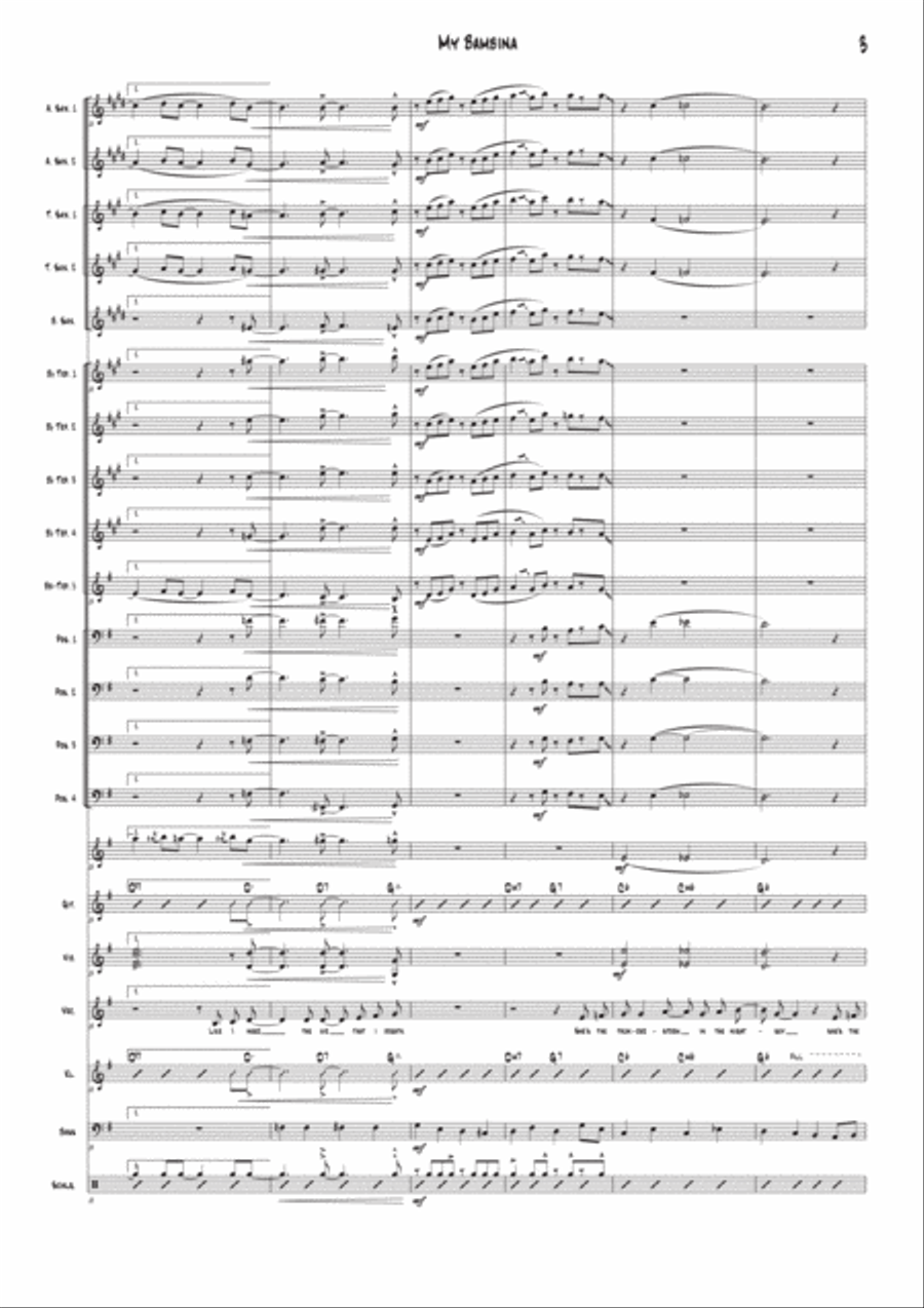 My bambina - Big Band score Jazz Ensemble scores gallery preview page 3