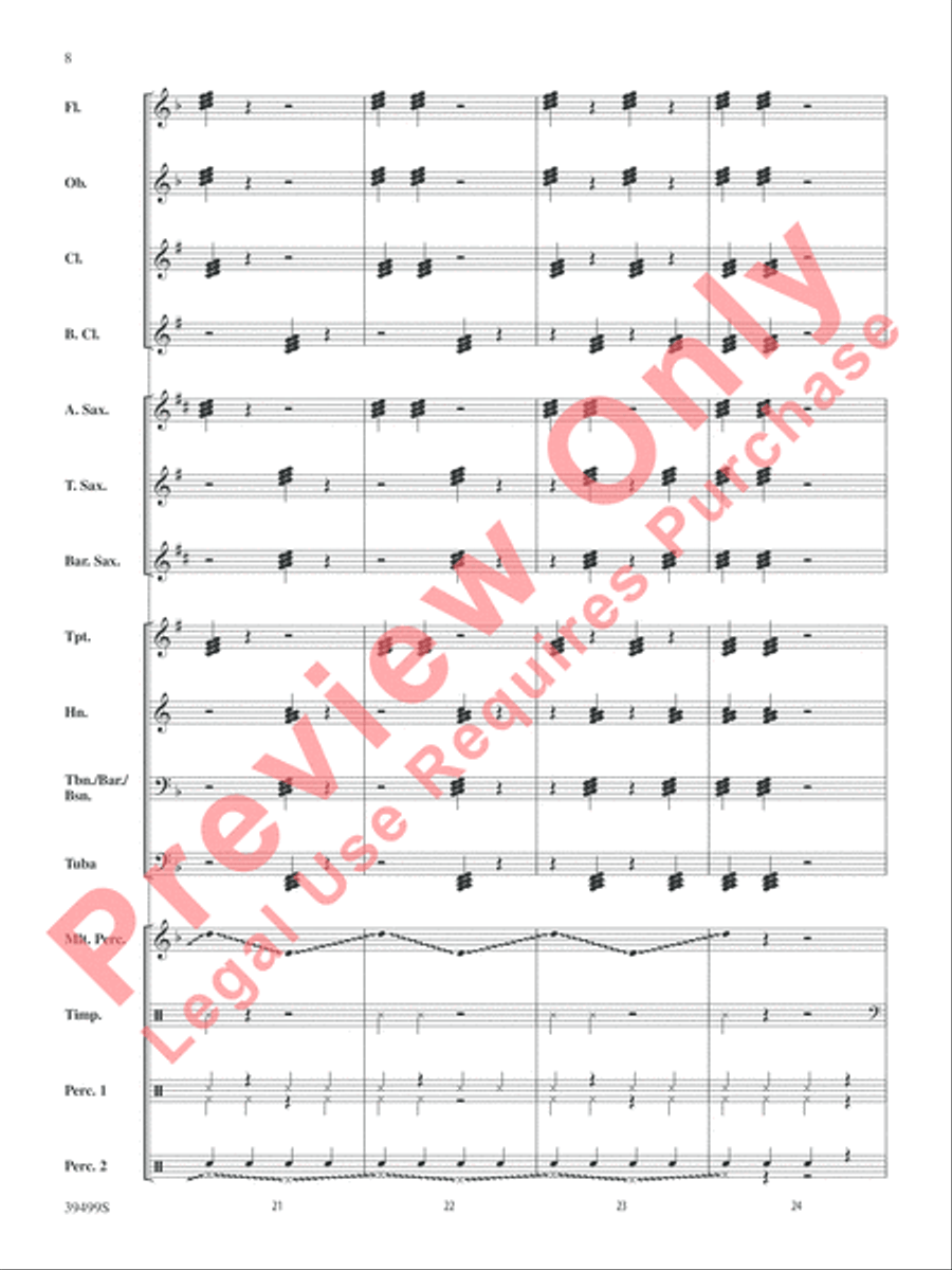 At the Edge of Chaos At the Edge of Chaos Concert Band scores gallery preview page 9