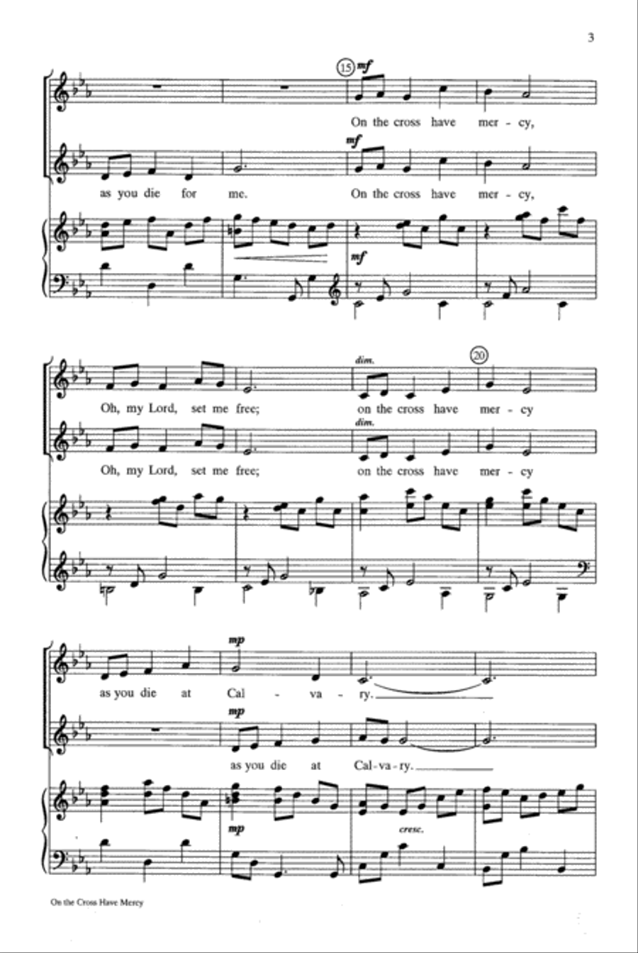 On the Cross Have Mercy On the Cross Have Mercy 2-Part scores gallery preview page 3