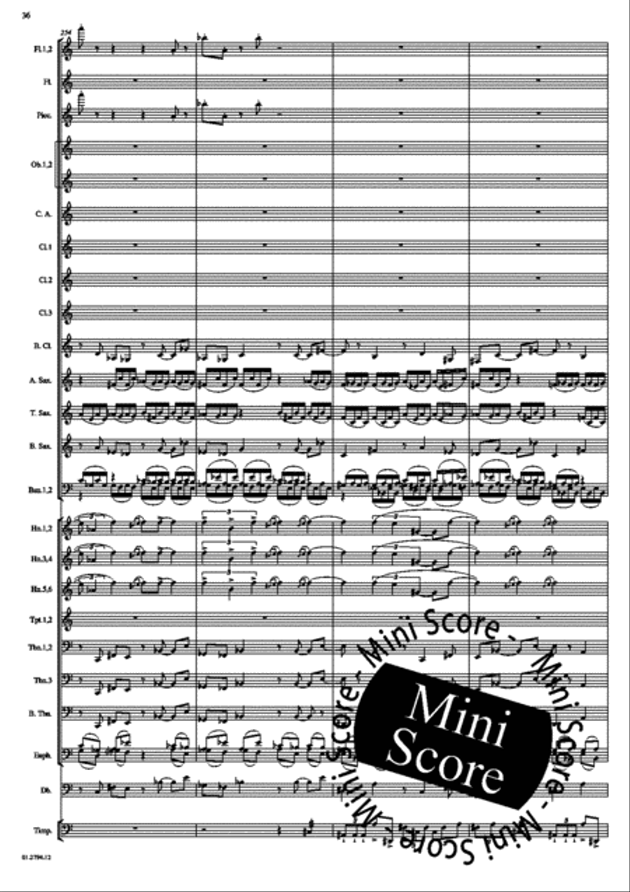 Concerto for Percussion and Band Concert Band scores gallery preview page 40