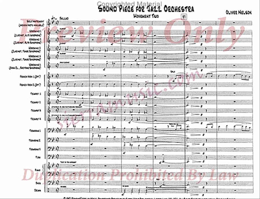 Sound Piece For Jazz Orchestra Big Band scores gallery preview page 18
