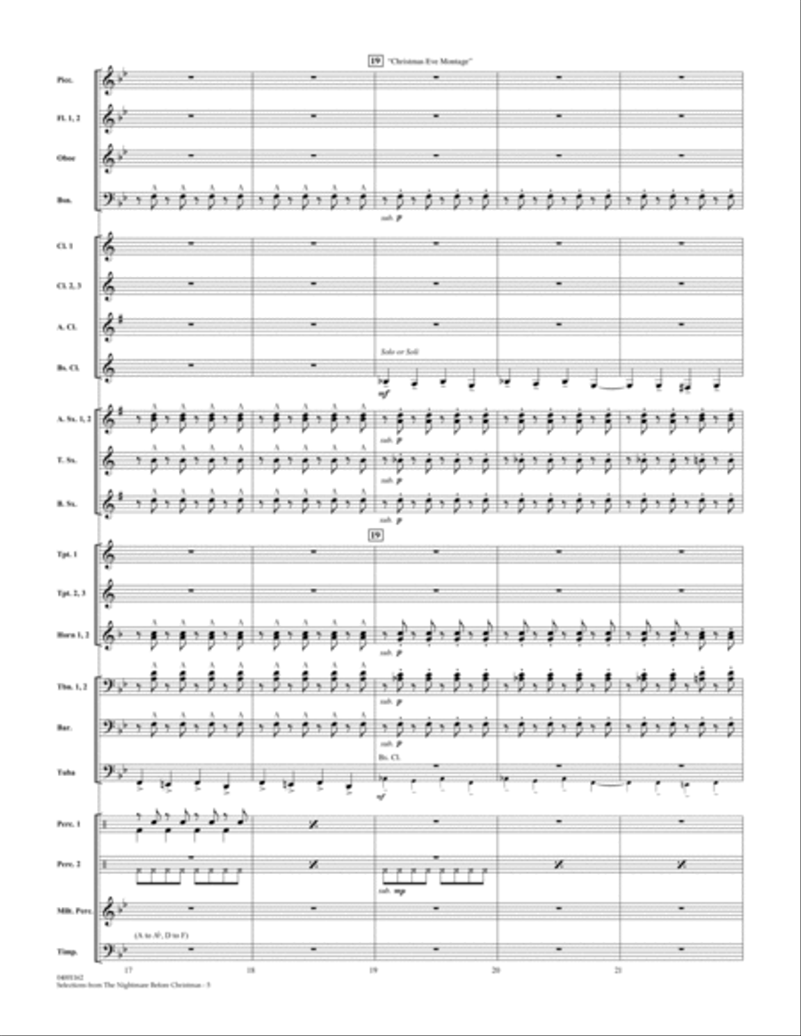 Selections from The Nightmare Before Christmas - Full Score Concert Band scores gallery preview page 5