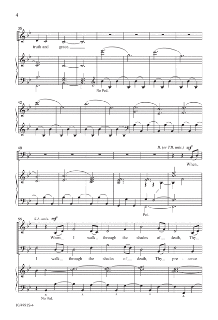 My Shepherd Will Supply My Need 3-Part scores gallery preview page 4