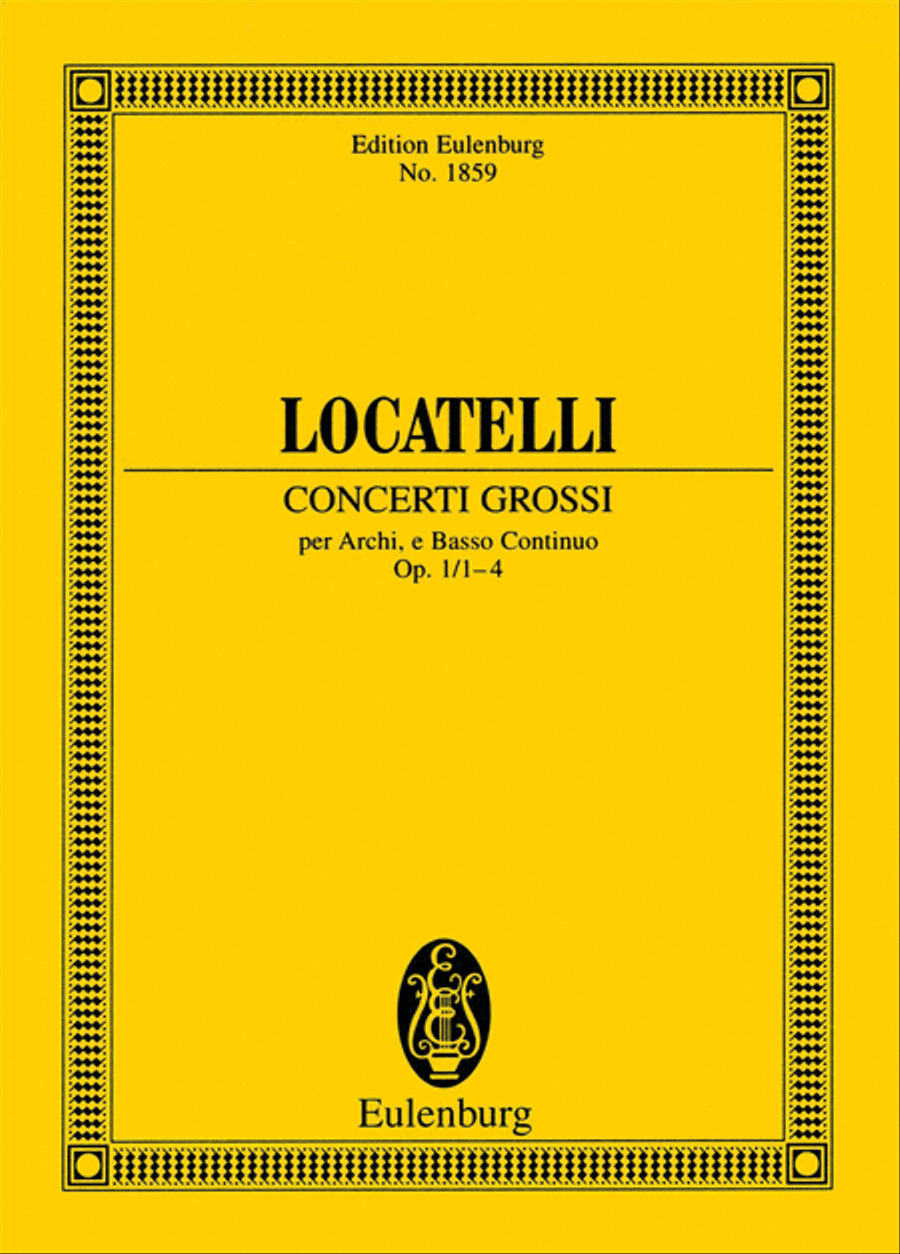 Concerti Grossi Op. 1, Nos. 1-4 Study Score scores gallery preview page 1