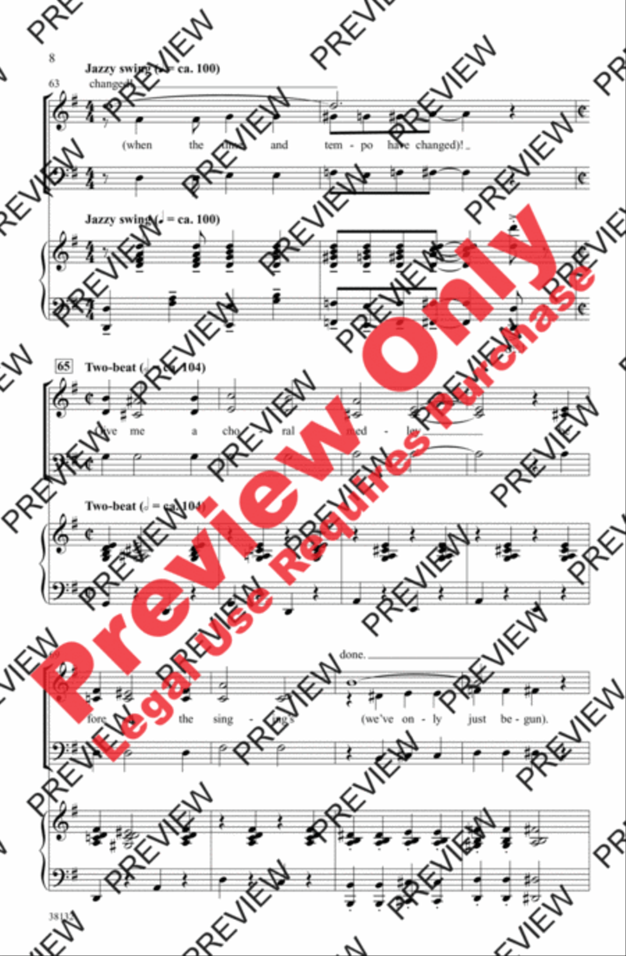 Give Me a Choral Medley! 3-Part scores gallery preview page 8