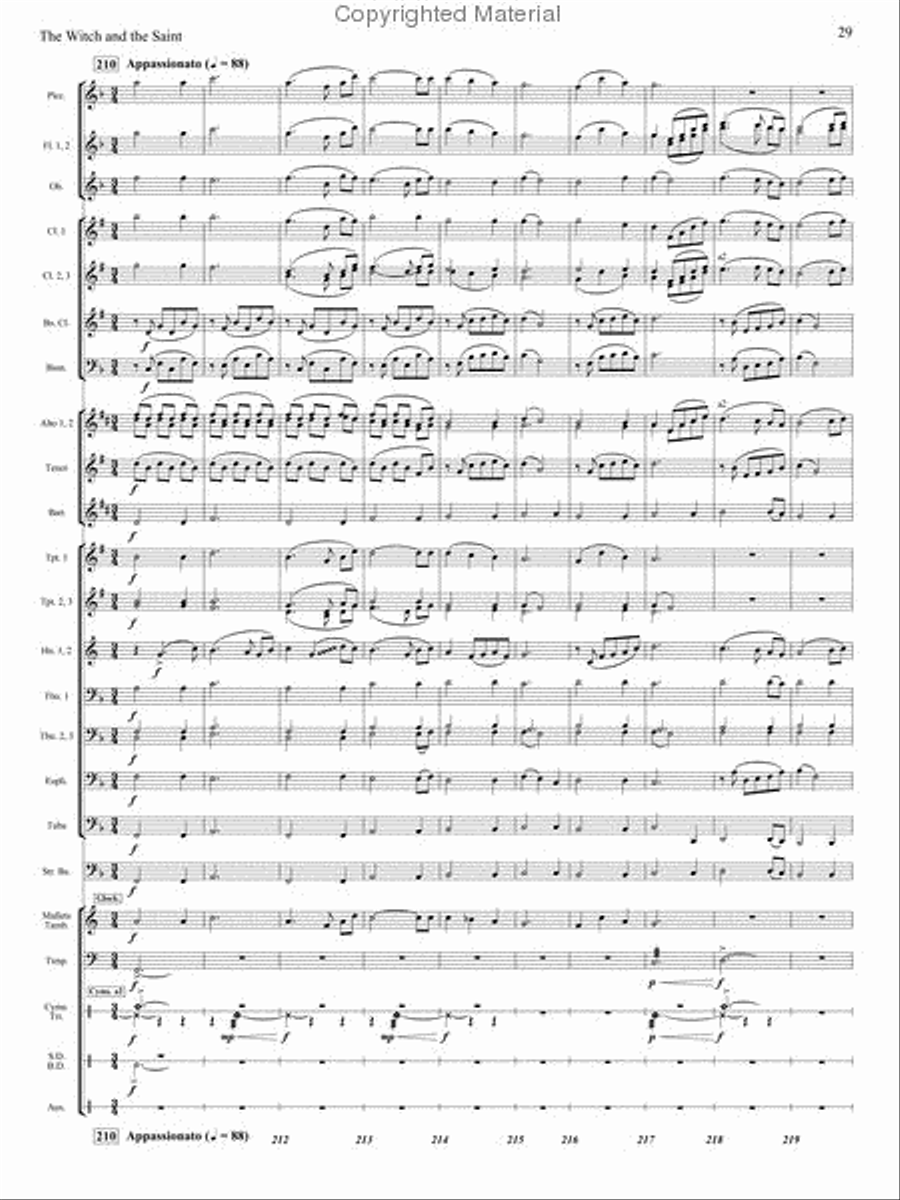 The Witch and The Saint Concert Band scores gallery preview page 28
