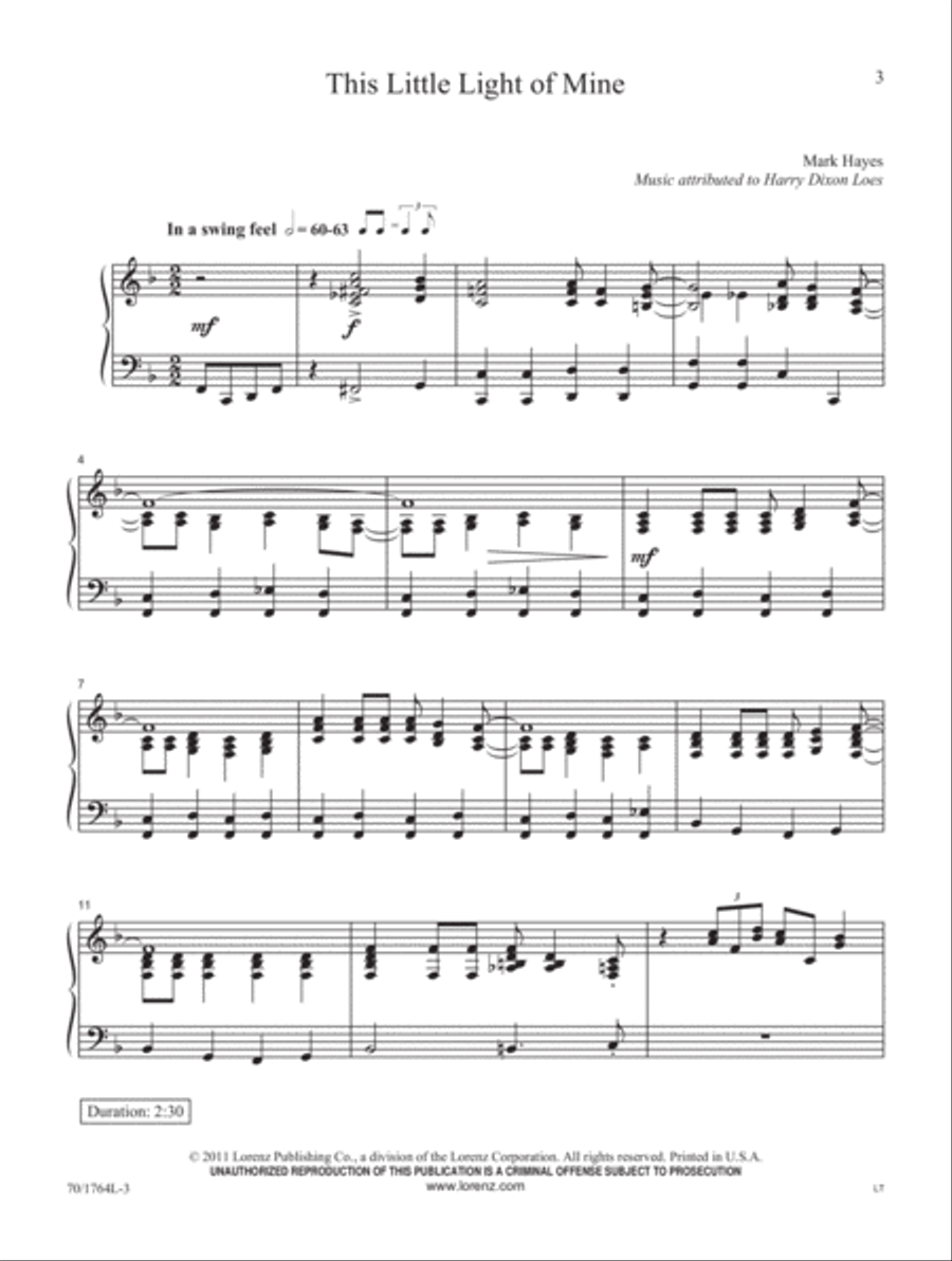 Mark Hayes: Jazz Hymns for the Intermediate Pianist