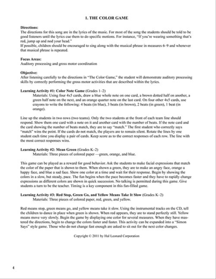 Rhythm, Rhyme & Move in Time – Games and Songs to Get Kids Moving Unison Choir scores gallery preview page 5