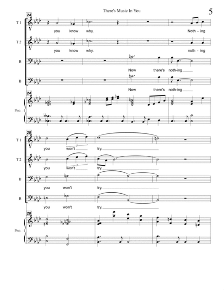 There's Music In You TTBB scores gallery preview page 5