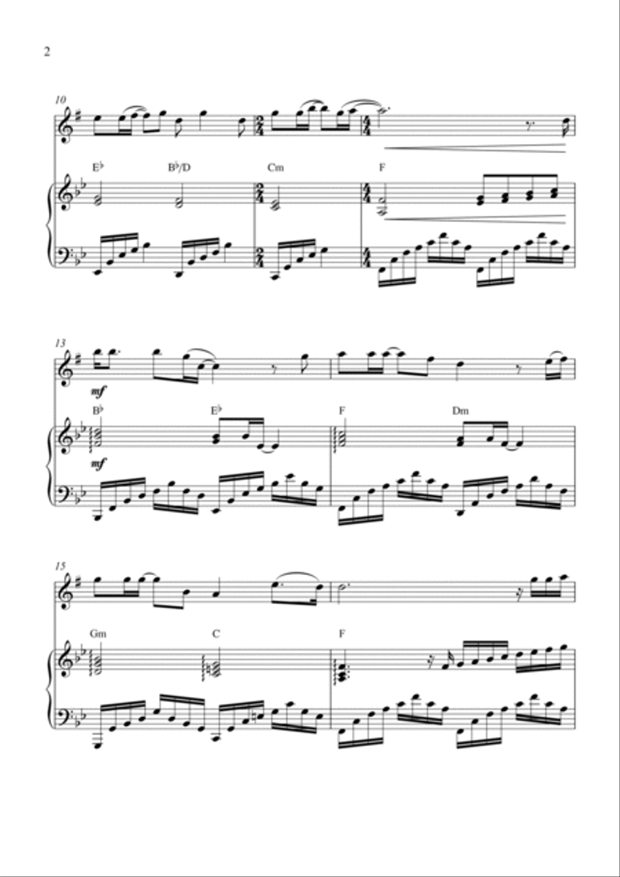 Sometimes When We Touch Alto Saxophone scores gallery preview page 2