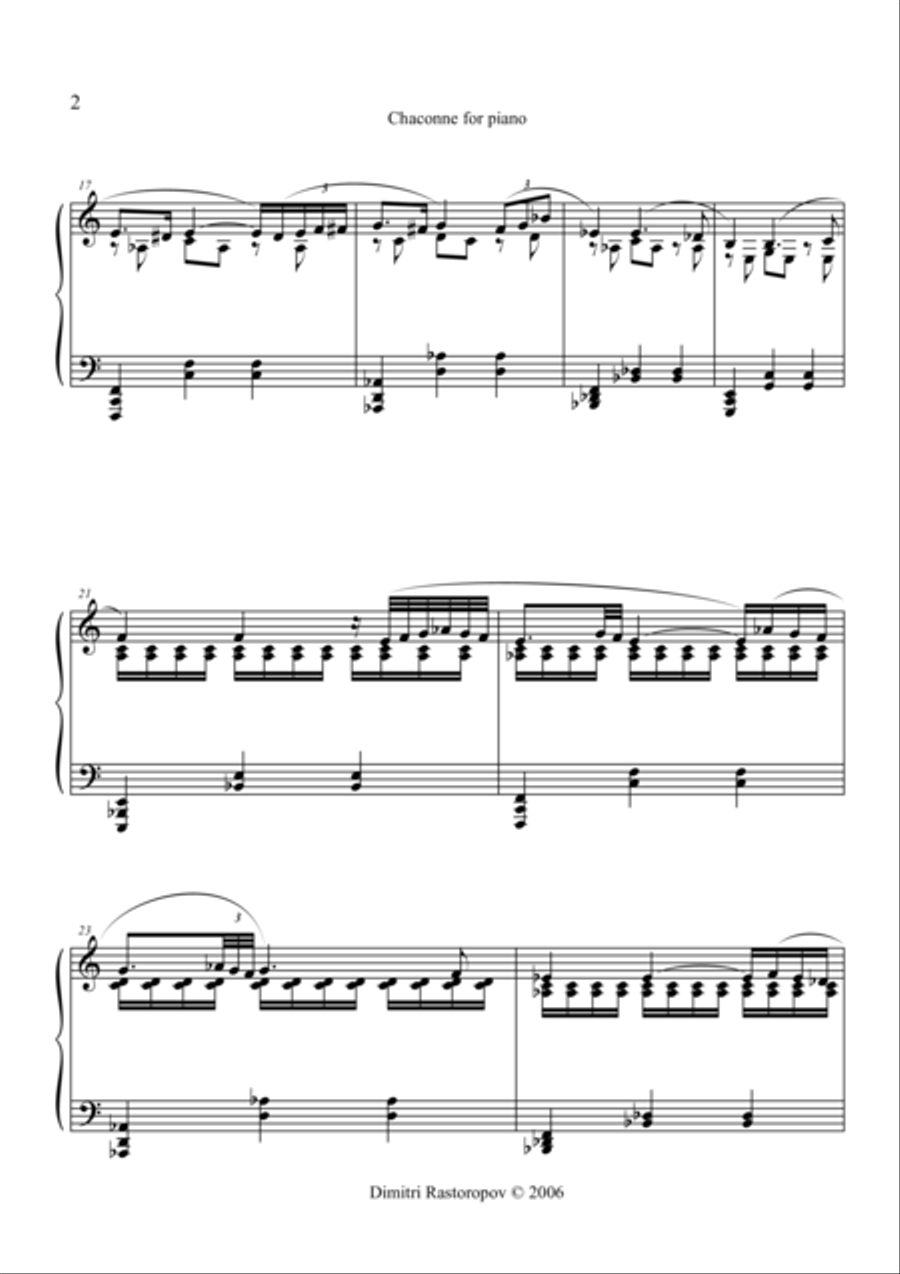 Chaconne Chaconne Piano Solo scores gallery preview page 2