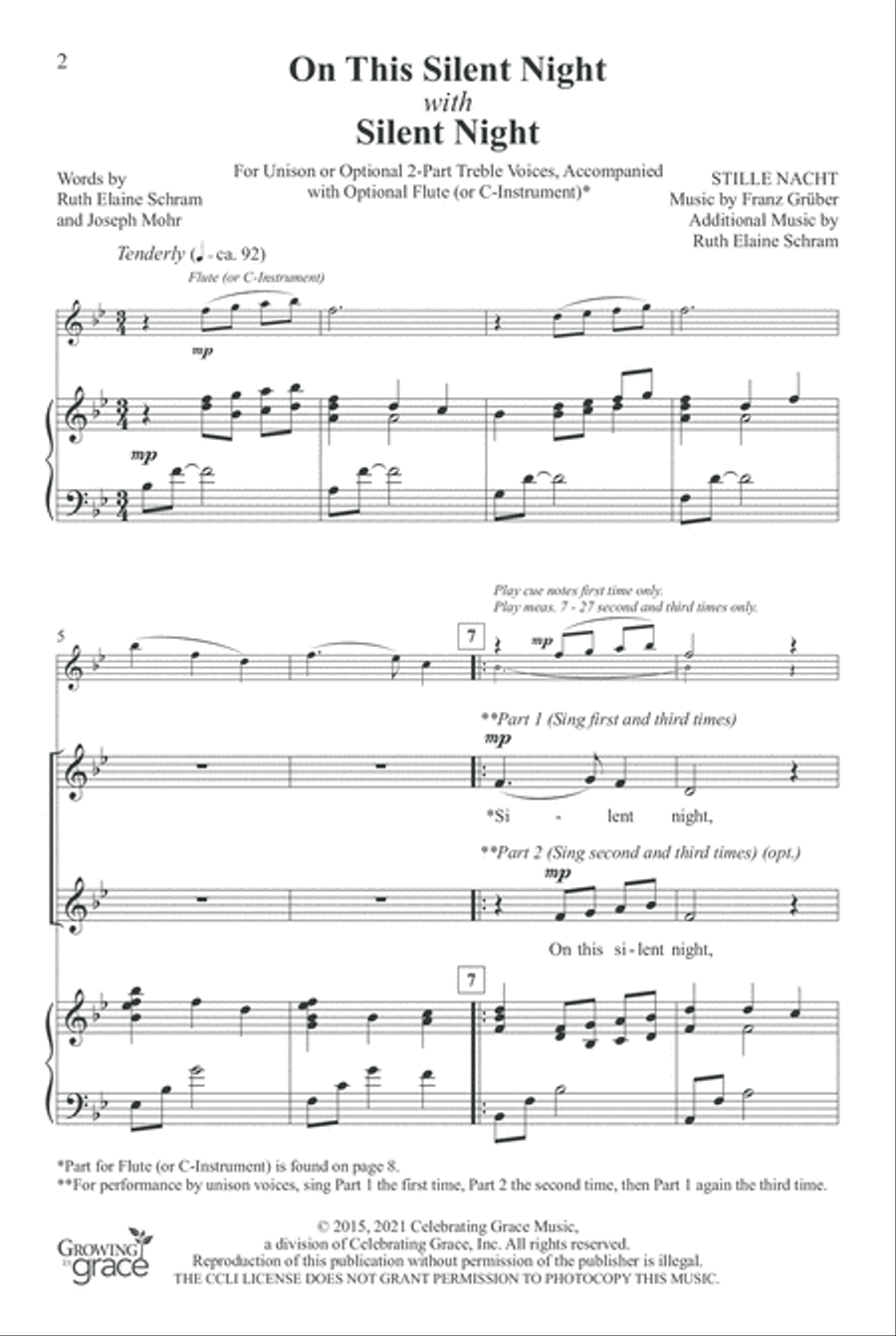 On This Silent Night (Digital) Unison Choir scores gallery preview page 2