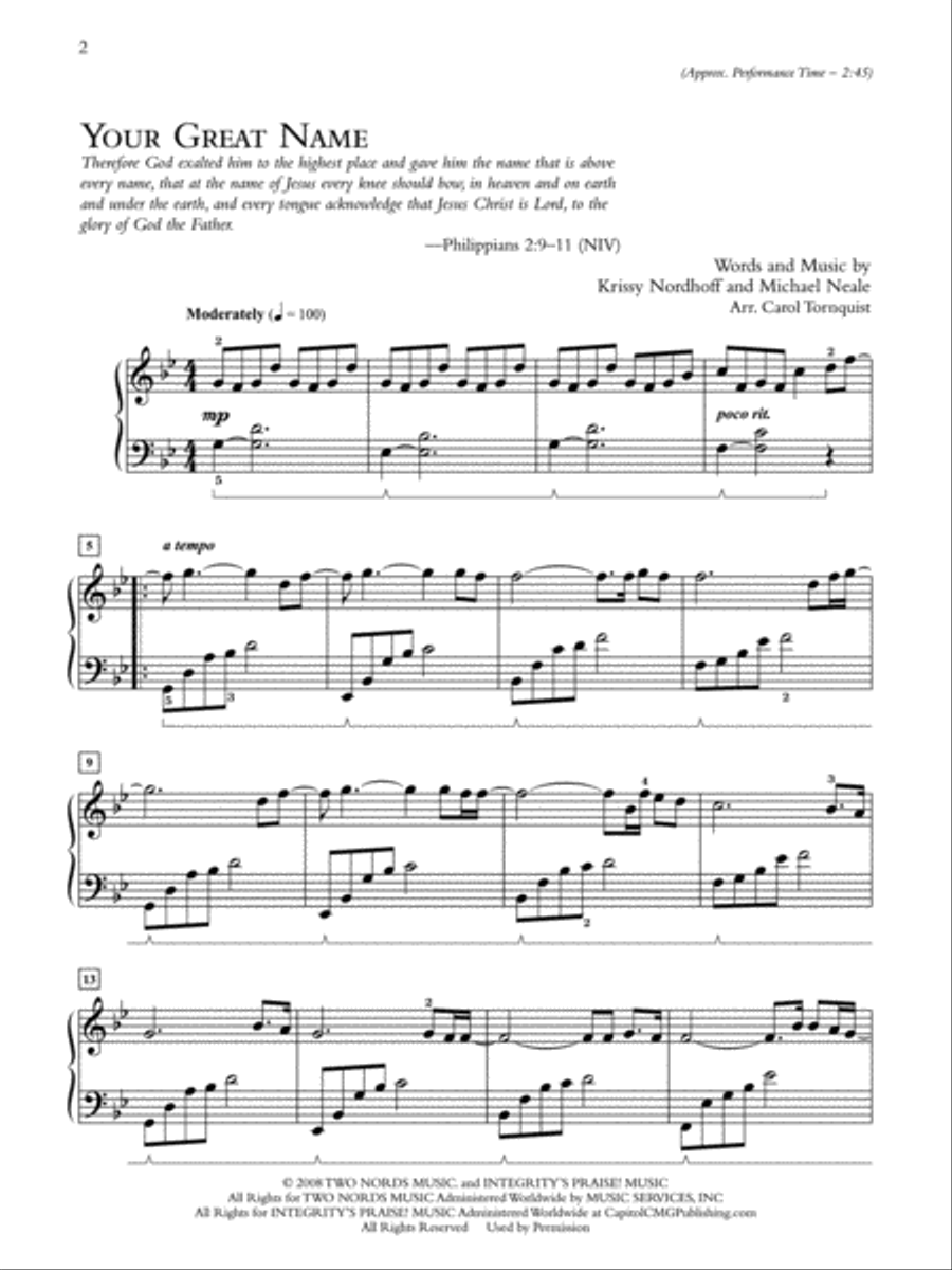 Praise Suite -- Adoration Piano Solo scores gallery preview page 2