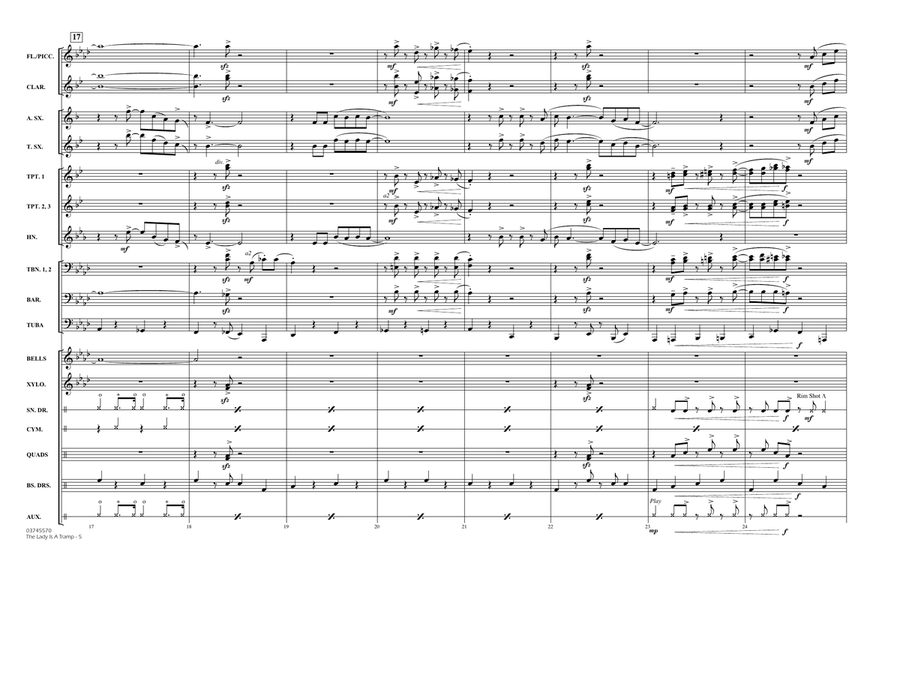 The Lady Is A Tramp - Full Score Marching Band scores gallery preview page 4