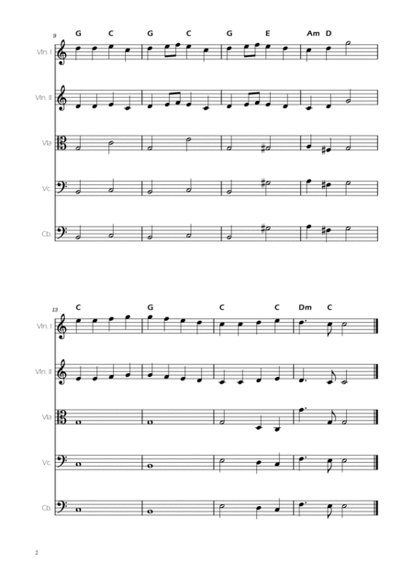Ode To Joy - Easy String Quintet w/ Chords image number null