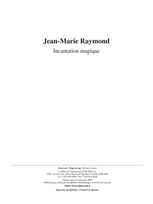 Book cover for Incantation magique